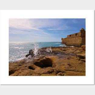 Sea Wave Splash On The Beach Posters and Art